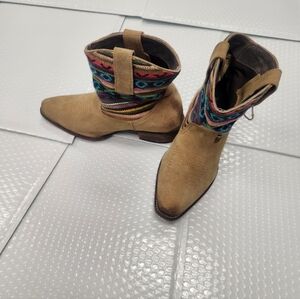 ROPER boots women 6.5 Brown With Multi-coloured Sides